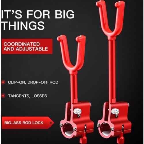 Fishing Rod Stand Pole Holder Luminous Head 360 Degree Rotating Fishing Rod Bracket Holder Fishing Pole Back Hanging Stand