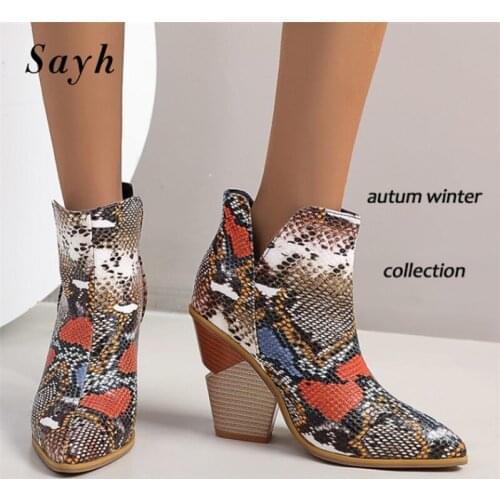 Plus Size Ankle Boots Women Retro Platform High Heels Female Roman Shoes Woman Short Boot Casual Ladies Footwear Pu Leather