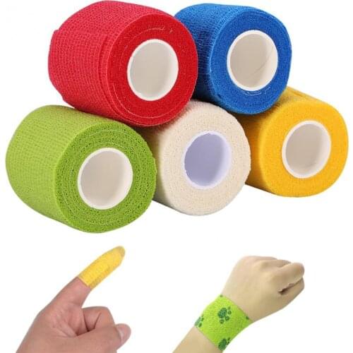 1pc Self Adhesive Elastic Tattoo Bandage Non-woven Fabric 4 .5cm Wide Elbow Binding Protection Wrap Nail Tape Tattoo Accessories