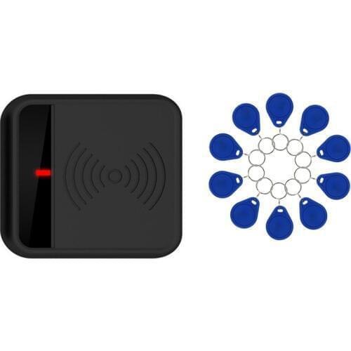 Free shipping 13.56 mhz smart card access control system 125 khz em4100 housing plastic prox card reader