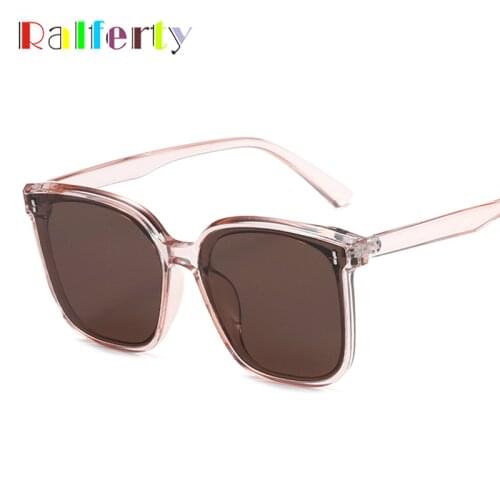 Ralferty Vintage Sun Glasses for Women Fashion 2021 New Oversized Shades Square Korea Womens Sunglasses oculos de sol feminino