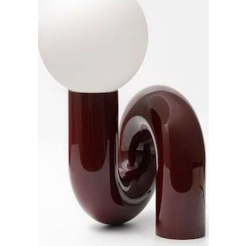 Nordic modern led stone led glass ball lampara de mesa luminaria bedside lamp