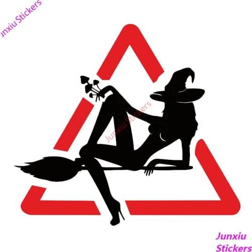 Stylish Witch Stickers for Cars Car Styling Funny Waterproof Automotive Products Creative Window Decals Decor PVC15x13cm