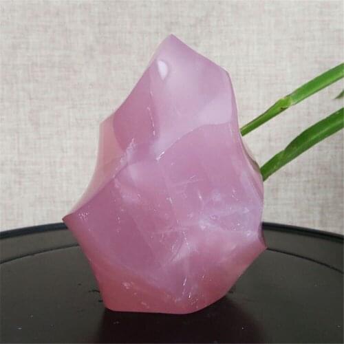 Unique Pink crystal torch gemstone free form crystals healing Reiki natural crystal energy healing home decoration gift