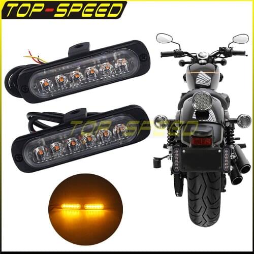 12V Yellow Motorcycle Rear Brake LED Tail Stop Lamp aillight Rear License Plate Light Accessories For Bobber Chopper Cafe Racer