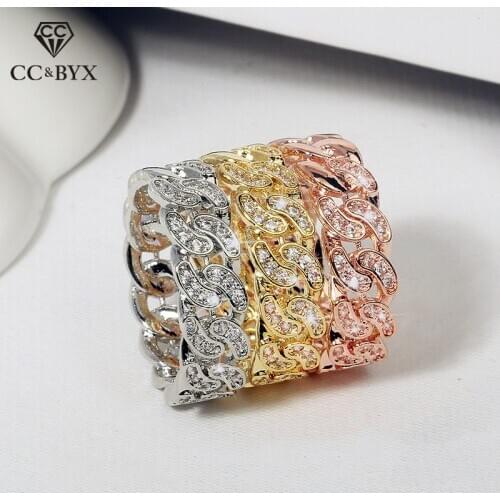 CC Rings For Women Solid 925 Silver Cubic Zirconia Colorful Index Finger Ring Fashion Jewelry Accessories Drop Shipping CC3116