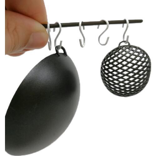 10Pcs Metal Hook connectors 1:12 New Miniature Dollhouse S Hook Mini Doll Accessories Black/White Color