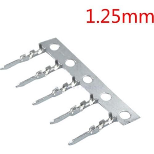 100PCS/LOT JST 1.25mm Male Crimp Pins Connectors 1.25 Terminals