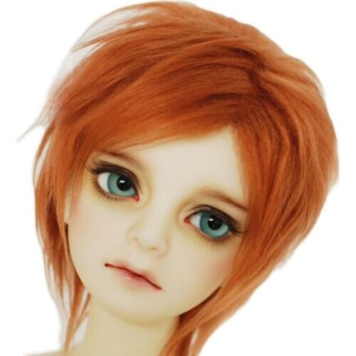 BJD Plush Wig Short Red-Brown For 1/4 1/3 17" 24" Tall MSD SD DK DZ AOD DD Doll FREE SHIPPING