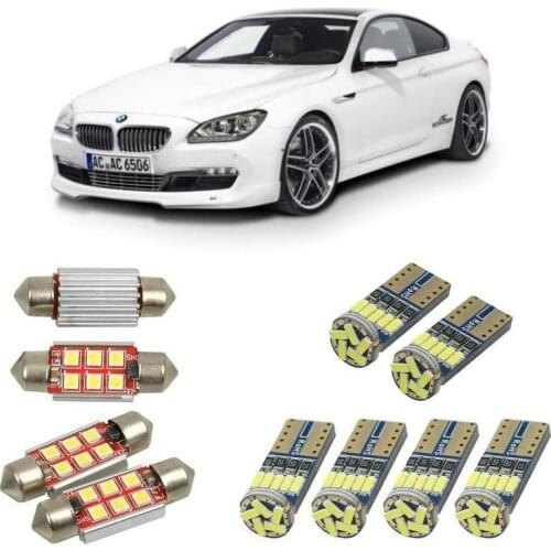 Interior led Car lights For BMW 6 coupe f13 coupe Reading dome bulbs for cars error free License Plate Light 10pc/lot