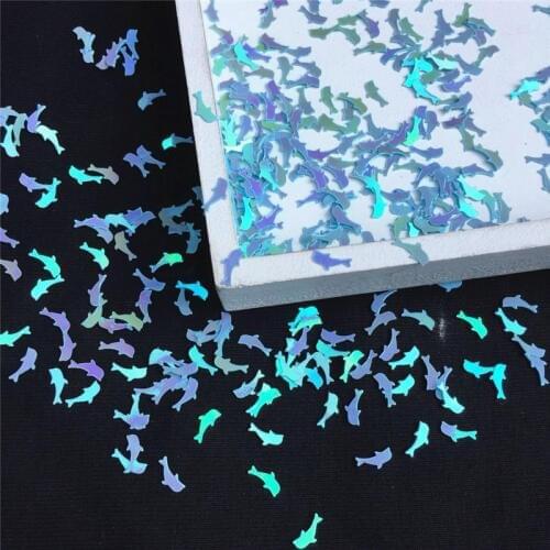 ISequin2*7mm Lovely Dolphin Shape Sequins Mini Shark Glitter Sequin Paillettes for Nail Art Manicure/Wedding Decoration confetti