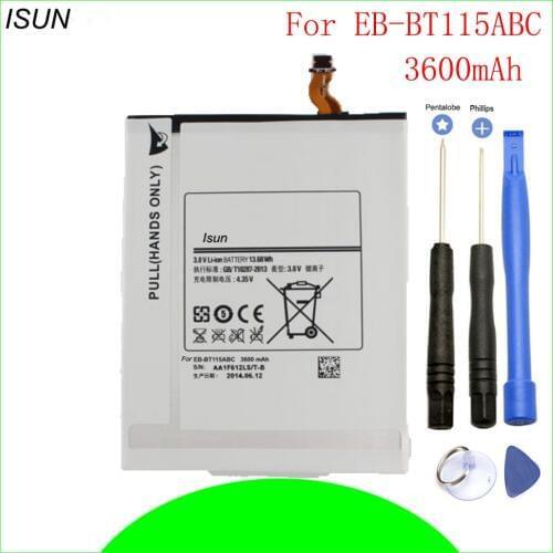 ISUN 3600mAh Battery For Samsung Galaxy Tab 3 Lite 7.0 3G SM-T111 T111 T110 T115 EB-BT115ABC EB-BT111ABE With Repair Tools
