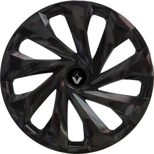 Car Wheel Cover R14 Piano Bright Black Hub Flexible Trim Caps For Renault 14 inch 4pcs/set With Emblem