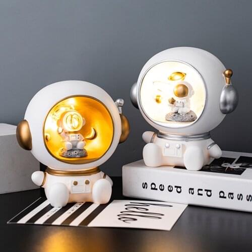 Creative Nordic Home Decoration Astronaut Night Light Ornaments Childrens Room Decoration Car Decorations Kid Birthday Gifts