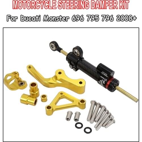 NEW For Ducati 795 796 2008-up Steering Motorcycle Modified Damper Stabilizer Mounting Bracket Support Kit