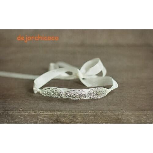 Newborn Baby Girls white Rhinestone party Hairbands princess crystal dancing headband kids bracelets Photo pros [dejorchicoco]