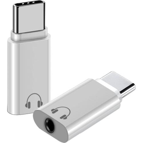 Type-C Adapter Male Type C to Female 3.5mm Adapter For Macbook Xiaomi Sansung Huawei 3.55mm wired earphone Adapter Support OTG