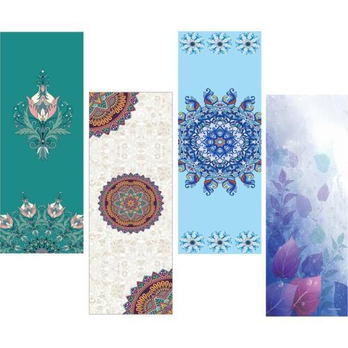 185*80cm Portable Yoga Towel Non-slip Folding Pilates Pad Blanket Sweat Absorbing Print Outdoor Home Gym Sports Mat Towel Covers