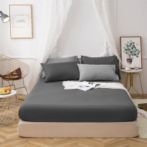 Fitted Sheet With Elastic Band solid Bed Sheet Cover-Wrinkle,Fade,Stain and Abrasion Resistant Sheets king size bed cover