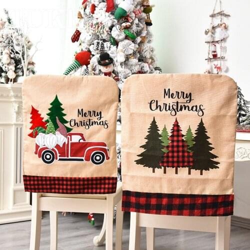 Christmas Dinner Table Decoration Restaurant Chair Cover New Year Decor Supplies Chair Back Covers Christmas Decoration For Home