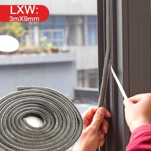 Bathroom self-adhesive door and window sealing strip household warmth and windproof door seam sound insulation pad