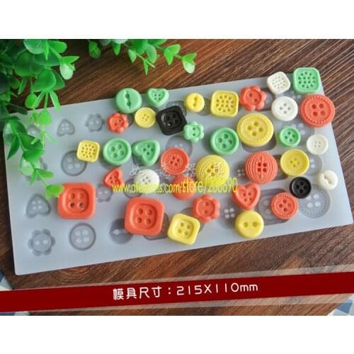 36 cavity buttons shape silicon mold creative edible chocolate decorating for happy birthday cupcake fondant cake tools RY-119