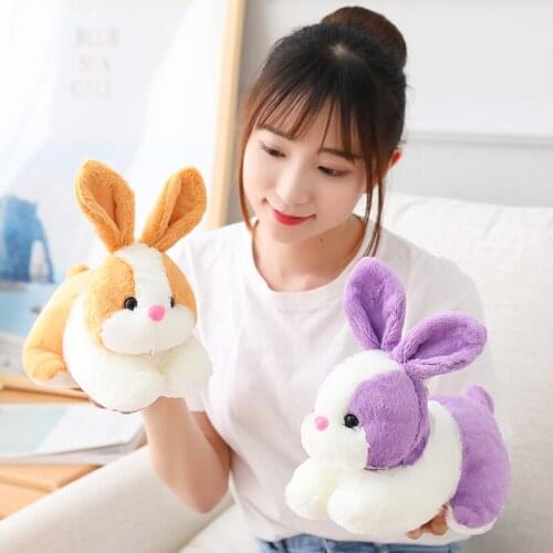 22/28cm Nice Cute 4 Colors Lying Rabbit Plush Toys Stuffed Soft Kawaii Animals Pillow Doll For Kids Girls Friends Birthday Gifts