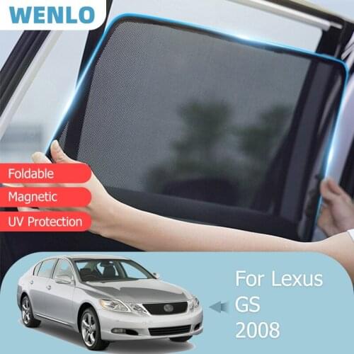 For Lexus GS GS300 2005-2010 Front Windshield Car Sunshade Side Window Blind Sun Shade Magnetic Blocker Door Visor Mesh Curtain