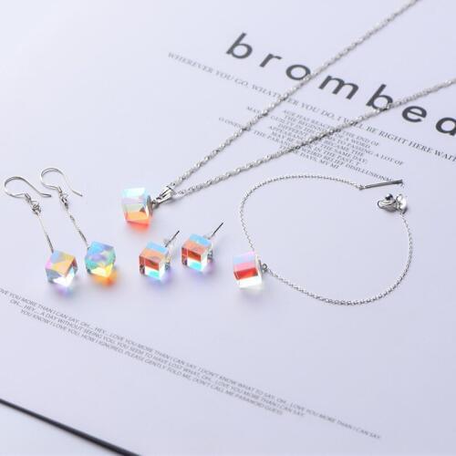 Light Cube Four-piece Set As A Gift To Friends and Family Sterling Silver Decoration