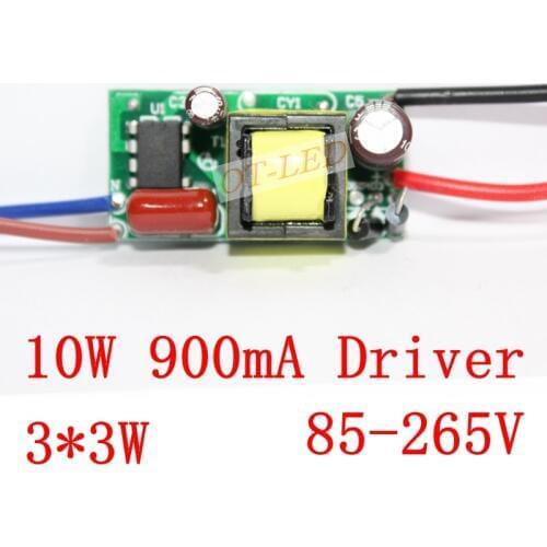 10W 3x3W LED Driver Input AC 110V to 240V Output 4~12V 900mA Power Supply For 9W 10W LED Light Bulb Lamp Floodlight