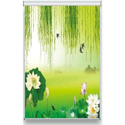 Roller blind blackout window willow photo print Roller Blinds For living room bedrooms roll curtains Decorative window
