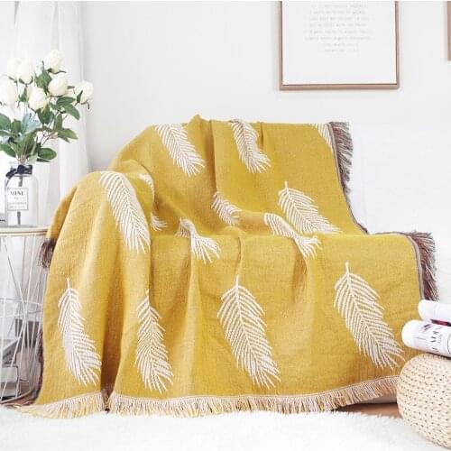 Yellow Nordic Throw Blanket Sofa Airplane Travel Blankets For Bed Living Room Wall Tapestry Floor Carpet Sofa Cover Bedspread
