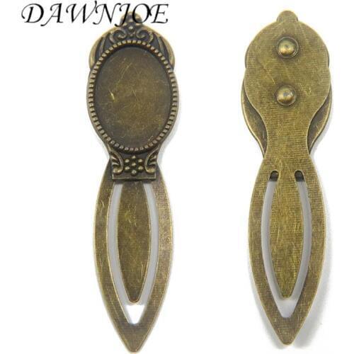 18x25mm oval Vintage Handmade Bookmark Cabochon Tray Base Bookmark Blank Setting DIY Making Supplies for Jewelry components