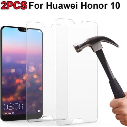 2PCS 9H Premium Tempered Glass For Huawei Honor 10 Case Screen Protector Toughened protective film For Huawei Honor 10 Glass