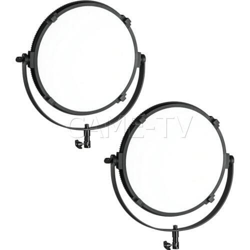 2 Pcs CAME-TV High CRI Bi-Color SMD Led Video Light Round Panel L2500S2KIT Led video light