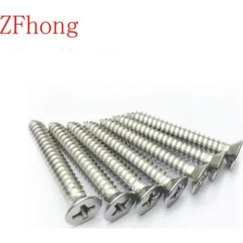 500pcs M2 M2.3 M2.6 M3 steel with nickel phillips flat countsunk head Self Tapping Screws