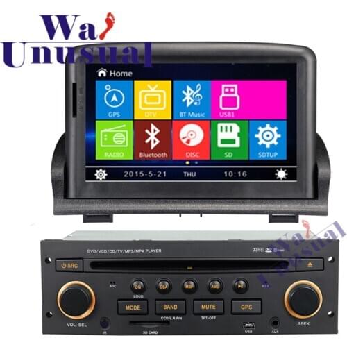WANUSUAL 7" Android 6.0 Car Multimedia Player Audio For Peugeot 307 New Auto GPS Navigation with Radio Stereo WIFI Bluetooth Map