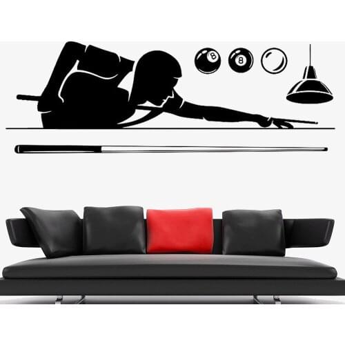 Billiard Wall Decal For Fitness Centre Art Wall Stickers Room Decor Vinyl Wall Decals For Living Room Modern Gymnasium Y159