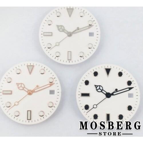 28.5mm Sterile Luminous White Watch Dial Date Watch Hands For NH35 NH36 ETA 2824 2836 Miyota 8215 8205 DG2813 3804 Movement