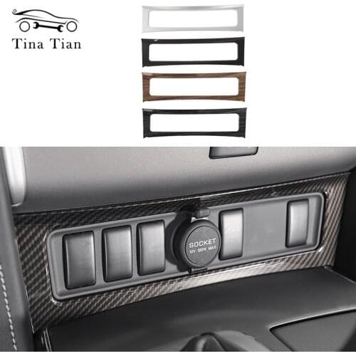 For Nissan Patrol Y62 20172018 2019 2020 Accessories Carbon Fiber Color Interior Cigarette Lighter Button Panle Decorative Cove