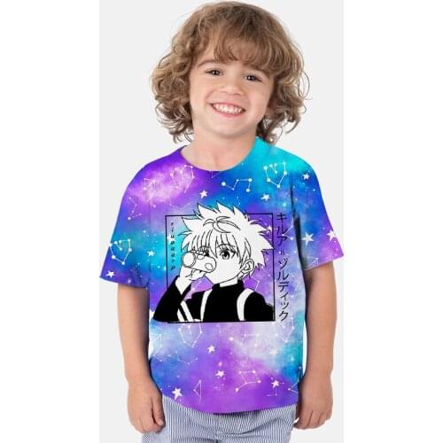 Hunter X Hunter 3D Print T Shirts for Baby Boys Girls Summer Kids Anime T-shirts Children Cartoon Tshirts Toddler Tee Streetwear