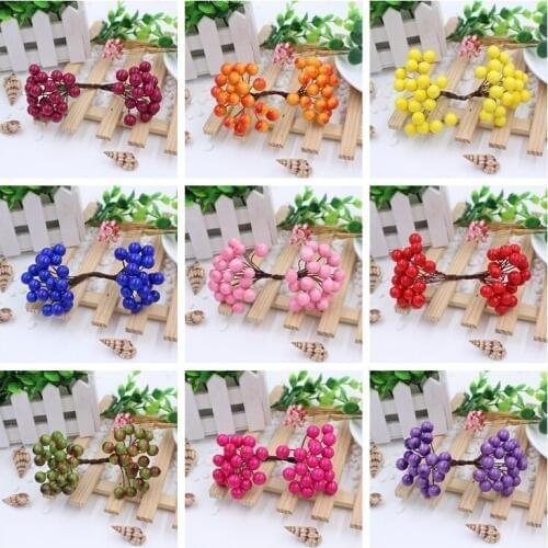 Hot Mini Fake Fruits Artificial Foam Small Berries,Party Decoration For Hair Garland,DIY Flower Arranging Accessories JG002