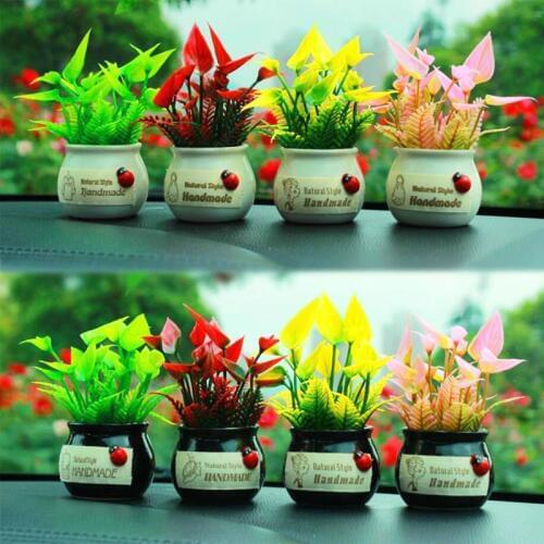 Car Simulation Plant Ornaments Potted Perfume Aromatherapy Jewelry Car Interior Decoration Accessories Living Room Bedroom Gift