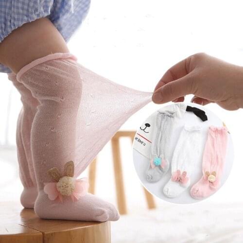 Summer new arrival children baby long tube mesh socks kids toddler boy girl thin cotton cute soft mosquito socks