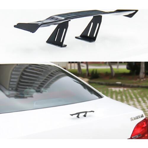Model Carbon Fiber Twill Look GT Tiny Mini Racing Rear Small Wing Spoiler Decoration 17cm