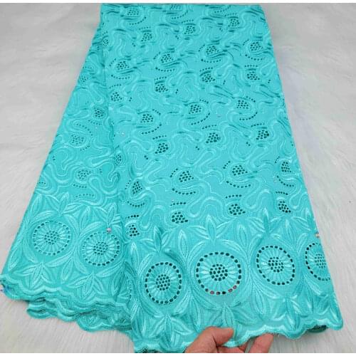 Fashion Swiss Voile Lace in Switzerland African Lace Fabric Swiss Lace Fabric 5Yards African 100% Cotton Fabric For Dress Sewing