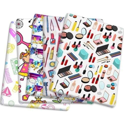 Fashion Pattern Pretty Girl Polyester Cotton Fabric For Patchwork Tissue Kids Home Textile Sewing Doll Dress Curtain,c15799