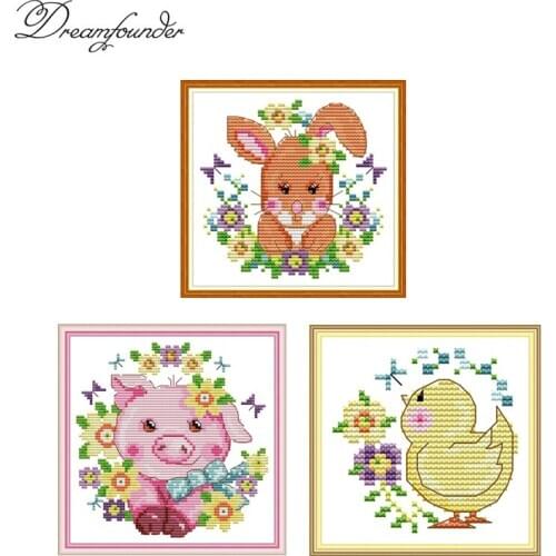 Happy farm series cross stitch kit 14ct 11ct count print canvas stitches embroidery DIY handmade needlework plus