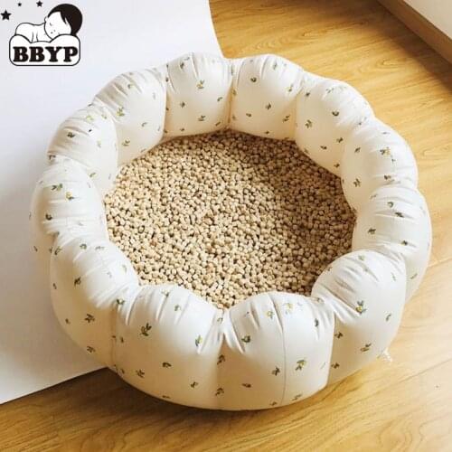 Inflatable Petal Swimming Pool For Baby Household Outdoor Paddling Pool Soft PVC Round Colorful Balls Fence Play Space Room