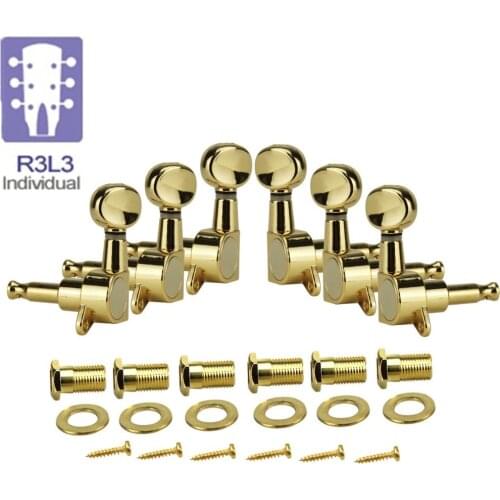 NEW Set of 3L3R Gold Electric Guitar Tuning Pegs Keys Machine Heads Tuners 1:15 Guitar Parts ,Made in Korea